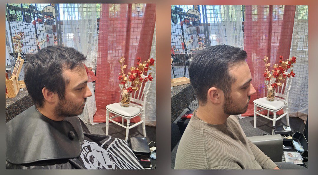 Avant / après : coupe homme courte